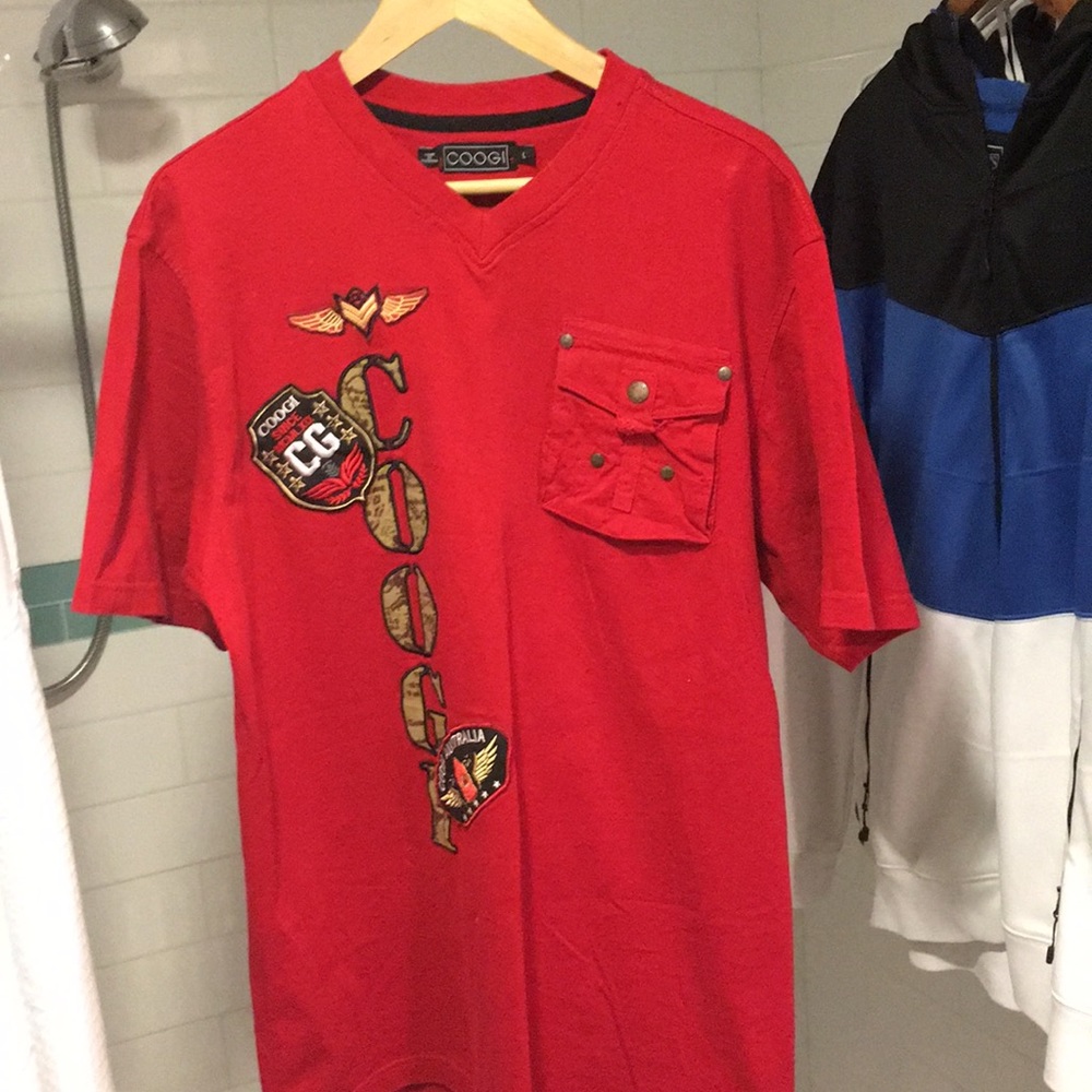 Authentic Australian Coogi red polo tee